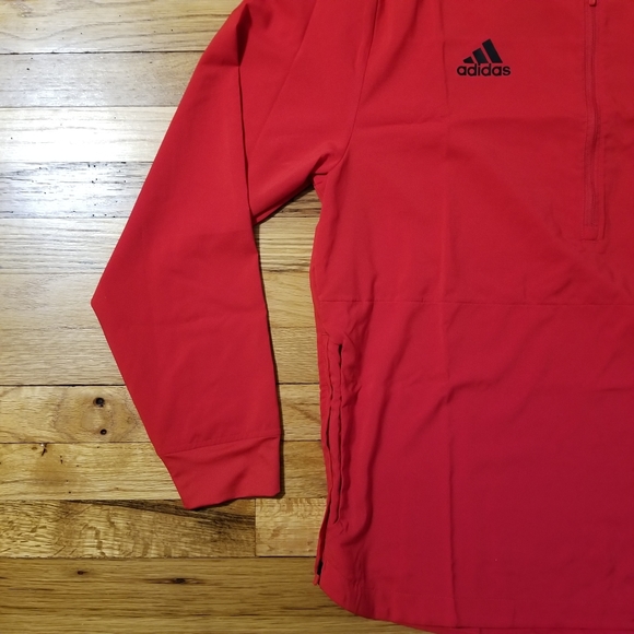 Adidas 1/4 Zip NHL Chicago Blackhawks Aeroready Pullover GI5201 Red Men's Medium - Picture 3 of 11
